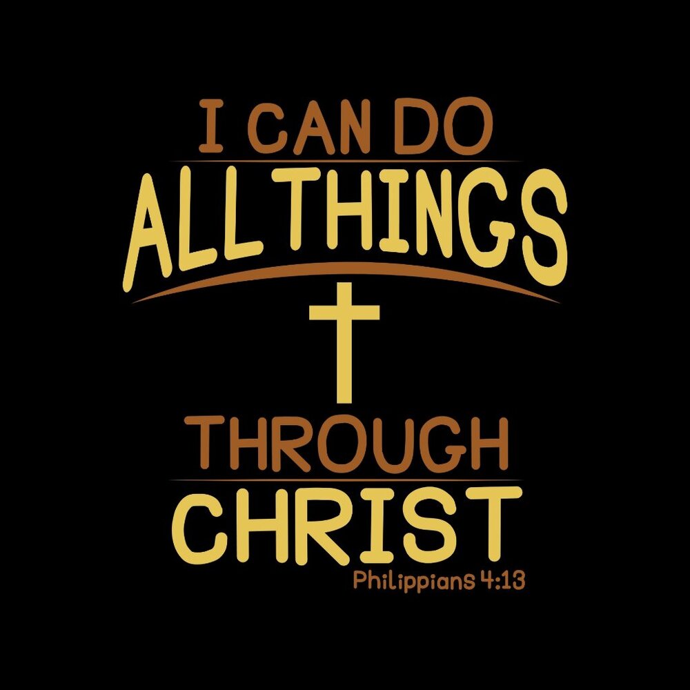 I Can Do All Things Through Christ Black T-Shirt (Long Sleeve) - Picture 3 of 5